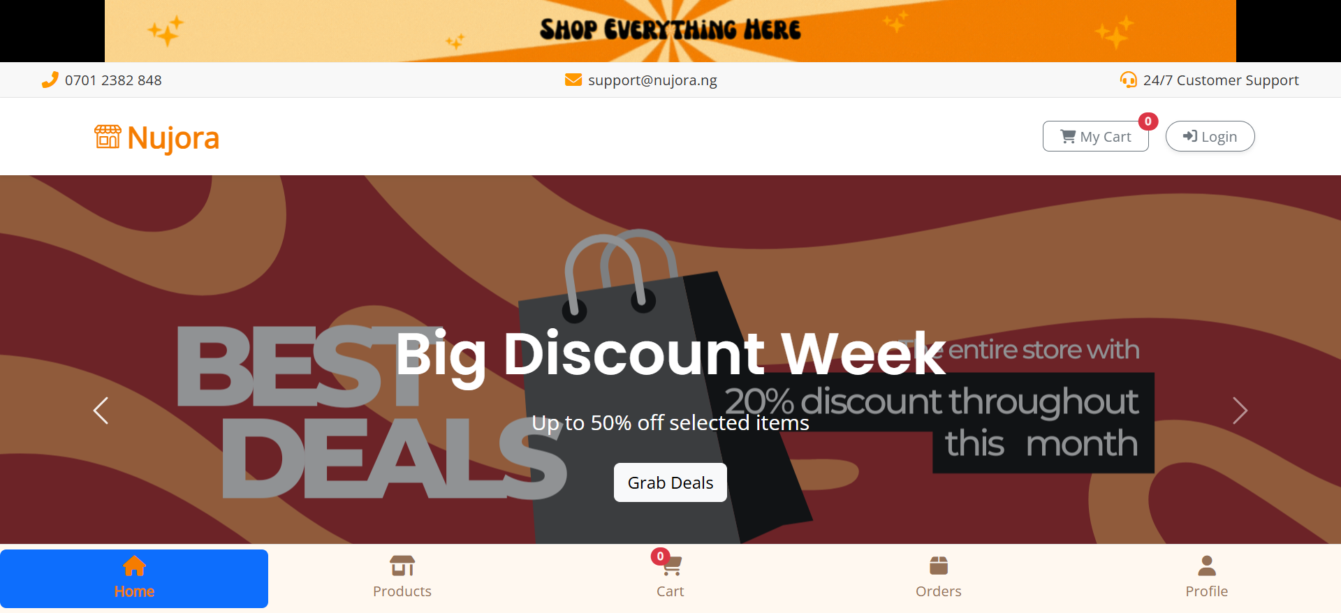 Nujora — Multi-Vendor E-commerce Marketplace screenshot